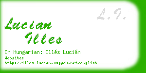lucian illes business card