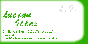 lucian illes business card